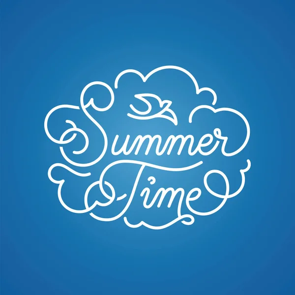 L'heure d'été. Illustration de lettres . — Image vectorielle