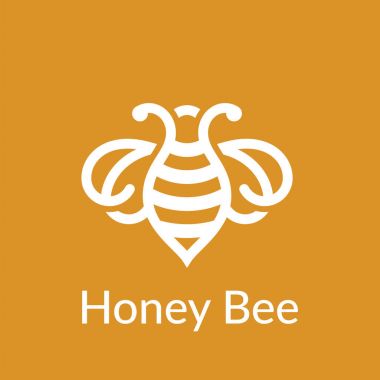 Bal arı vektör simgesi.