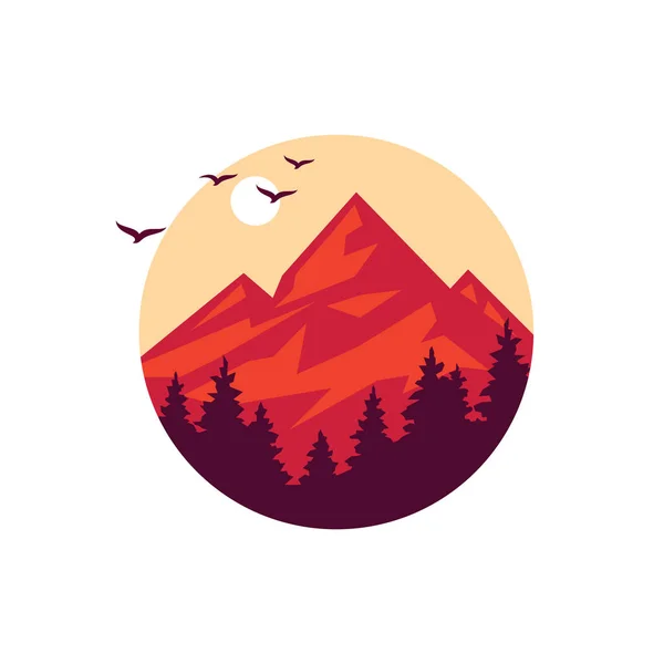 Mountains vector icon. — Stock Vector