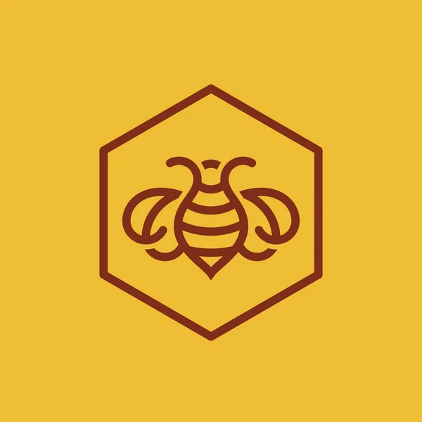 Honey bee vector icon. — Stock Vector