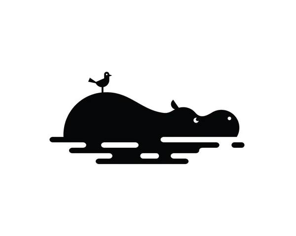 Hippo vector pictogram. — Stockvector