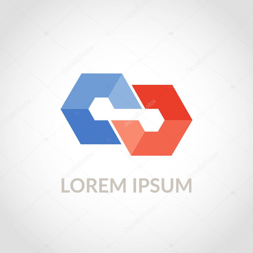 Abstract technology vector icon.