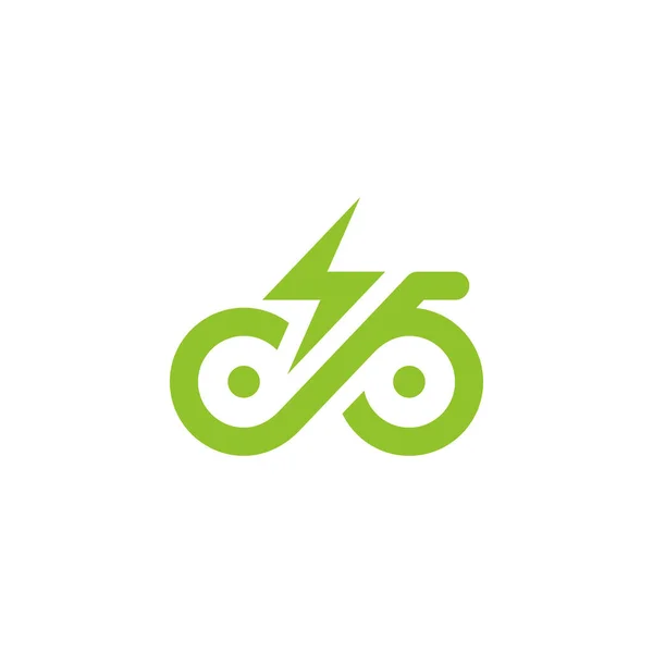 Electric Bicycle Bike Vector Icon Design Linear Style — Stock Vector