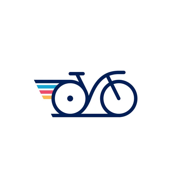 Speed Cykel Linjär Vektor Ikon Design — Stock vektor