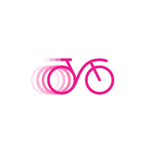 Speed Bicycle Linear Vector Icon Design — Stock Vector