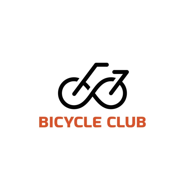 Bicycle Club Stylized Linear Vector Icon — Stock Vector