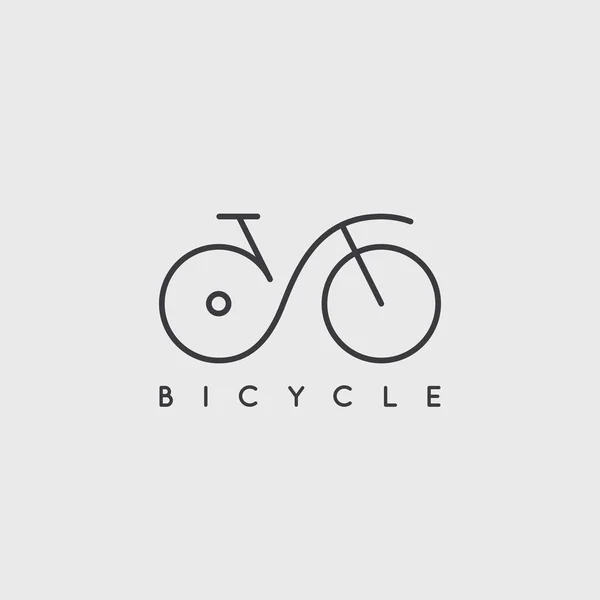 Bicicleta Ícone Vetorial Linear Estilizado — Vetor de Stock