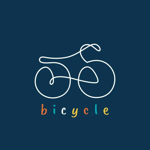 Vélo Stylisé Icône Vectorielle Linéaire — Image vectorielle