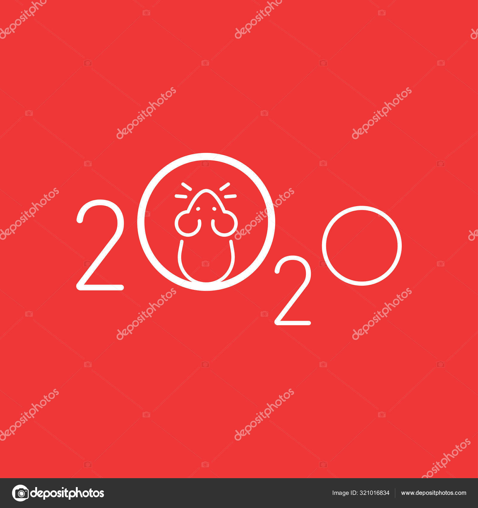 年 ラットの年は ラットのアイコンを持つシンボル 白い背景に独立したベクターイラスト 無料のストックベクター C Sku