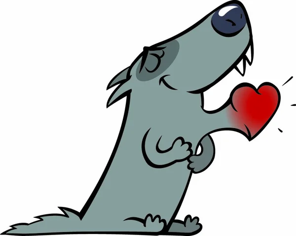 Kurtla aşk stilize edilmiş animasyon