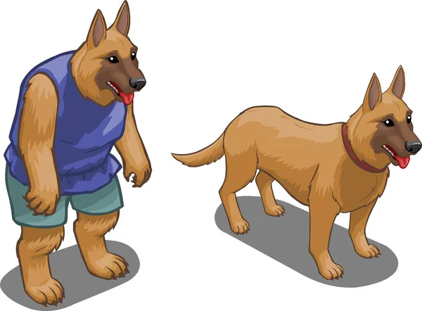 Video oyunlarında kullanmak için antropomorfik köpek