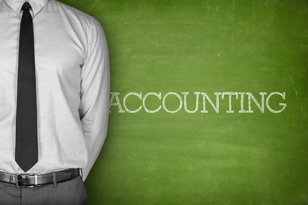 Accounting text on blackboard — Stock Photo, Image