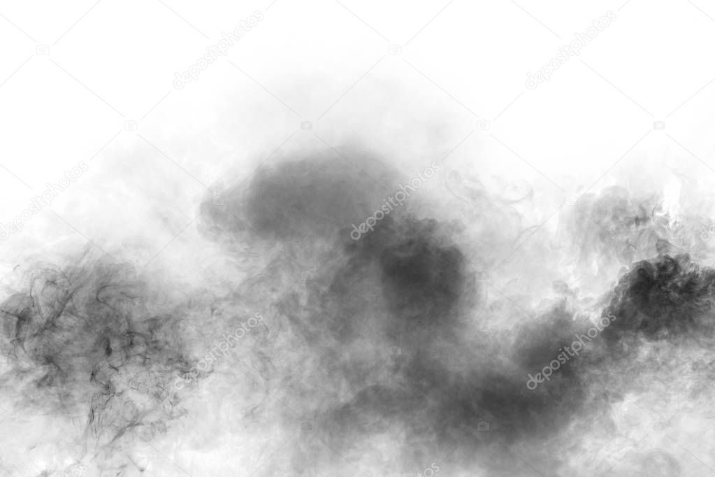 Smoke on white background