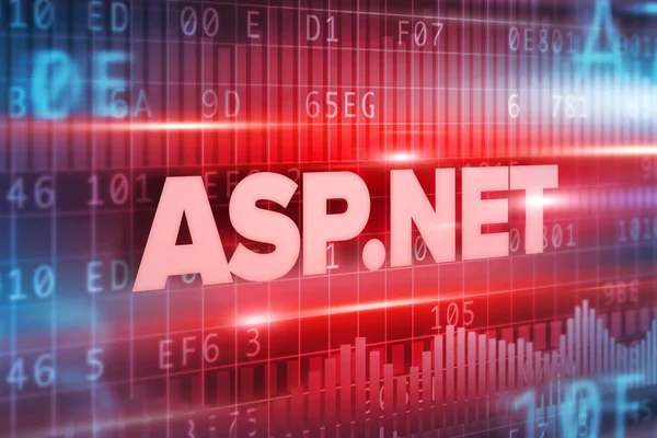 ASP.NET abstract concept red text re dbackground — Stock Photo, Image