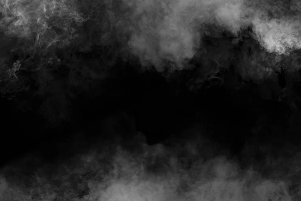 Fumée sur fond noir — Photo