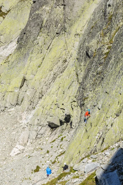 Zakopane Poland September 2016 Climbing Zamarla Turnia Polish Tatras — Stock Photo, Image