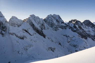 Tatras kış ridge.