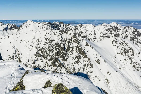 Tatras panorama inverno . — Fotografia de Stock