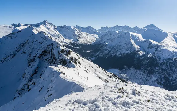 Turister på åsen. — Stockfoto