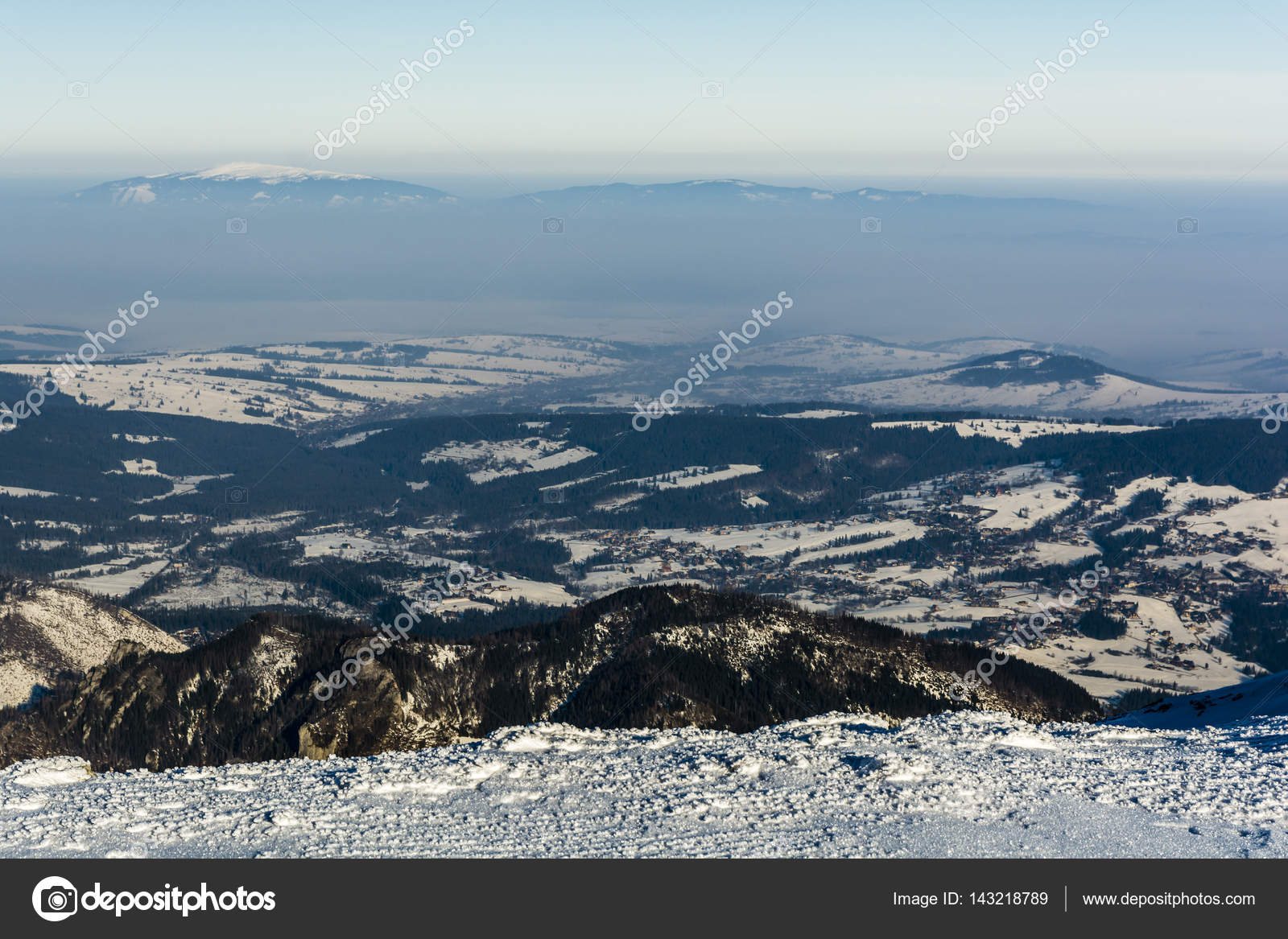 Ceiling Smog Visible In The Background Babia Gora Babia Hora Stock Photo C Gubernat 143218789
