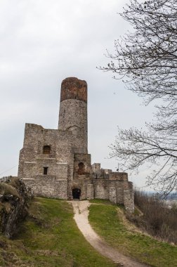 Checiny Kraliyet kale kalıntıları.