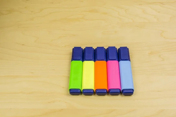 Set of multicolor highlighters. — Stock Photo, Image