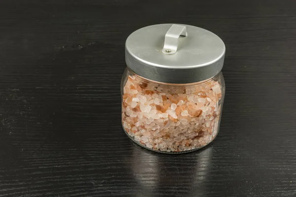 A jar of Himalayan salt.