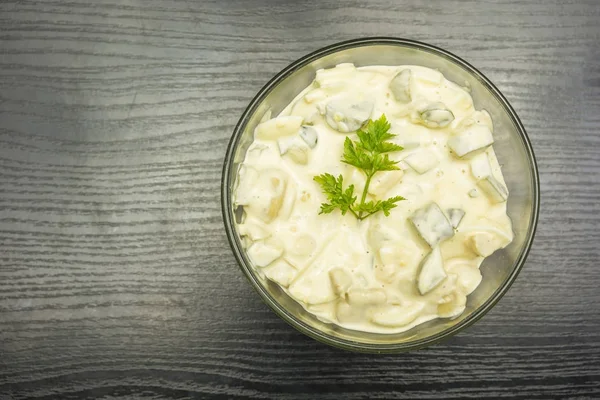 Tatar sosu çeşitli. Yukarıdan görüntülemek.