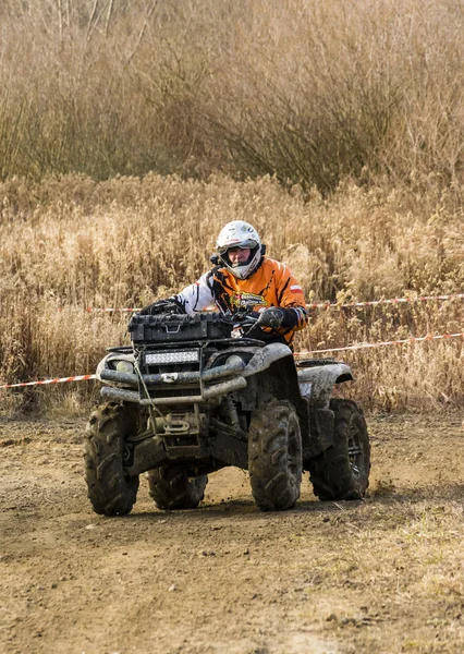 Quad (ATV) ride on off-road. — Stock Photo, Image