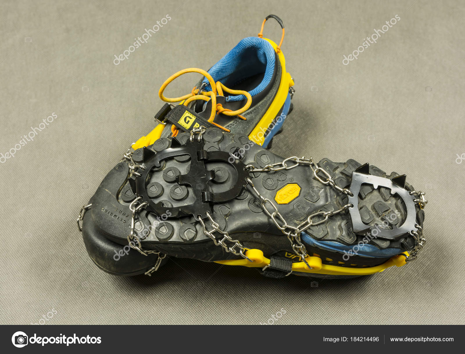 Approach Shoes With Anti Slip Crampons Stock Editorial Photo C Gubernat 184214496