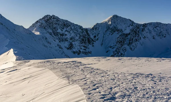 Tatras Ana Yamacında Batı Tatras Iki Güzel Tepesinde Rohacz Ostry — Stok fotoğraf