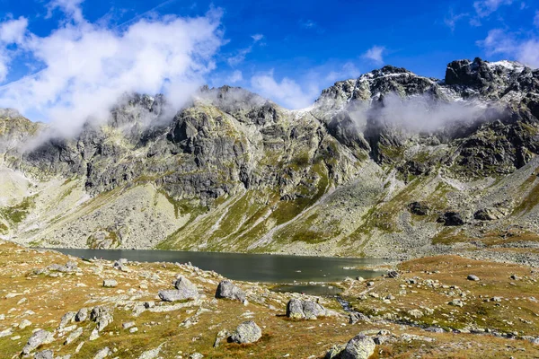 Velke Hincovo Pleso Wielki Hinczowy Staw Jest Największym Najgłębszym Górskim — Zdjęcie stockowe