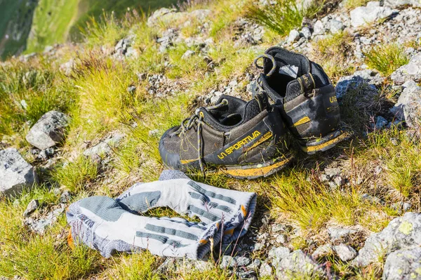 Zakopane Polen Juli 2019 Trocknen Nasser Schuhe Sportiva Boulder Und — Stockfoto
