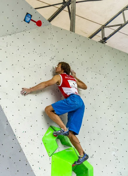 Zakopane Polônia Setembro 2019 Alpinista Que Representa Rússia Caminho Topo — Fotografia de Stock