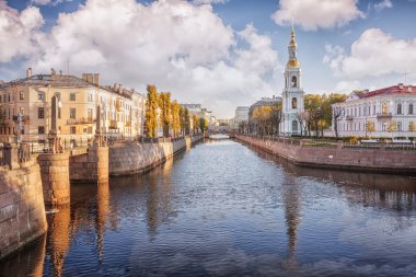 Kryukov kanal, çan kulesi, Aziz Nikolaos deniz Katedrali, St Petersburg