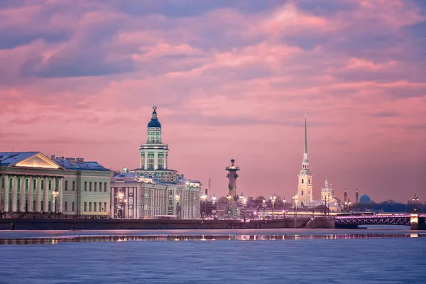 Kunstkamera, Rostral sütun ve Peter ve Paul Fort katedral
