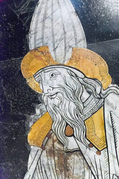 Фрагмент мраморного пола Сиенского собора (Дуомо ди Сиена)
)