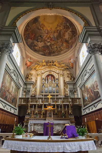 Interieur van de kerk San Marco Facade in Florence, Italië — Stockfoto