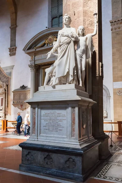 Florença, Itália, 3 de abril de 2017: Escultura de Leon Battista A — Fotografia de Stock