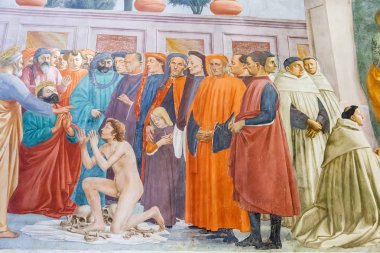 Brancacci Chapel Santa kilise içinde Rönesans freskler