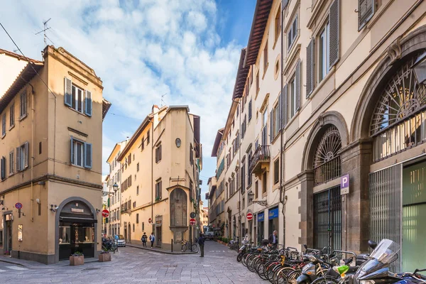 시내 중심, 자전거 주차장, Ita에에서 피렌체의 오래 된 거리 — 스톡 사진