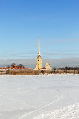 Peter ve Paul Fortress kışın, Saint Petersburg