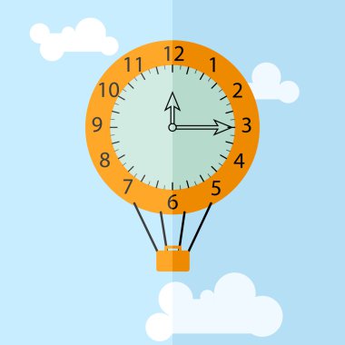 Turuncu saat-balon çanta