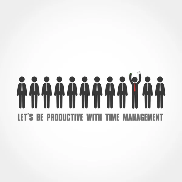 Let's be productive with time management — Stock Vector