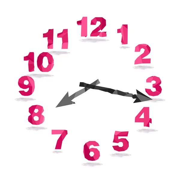 Numrerar av klocka och pilar — Stock vektor