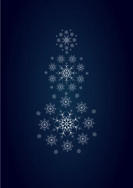 雪人组成的雪花 — 图库矢量图片