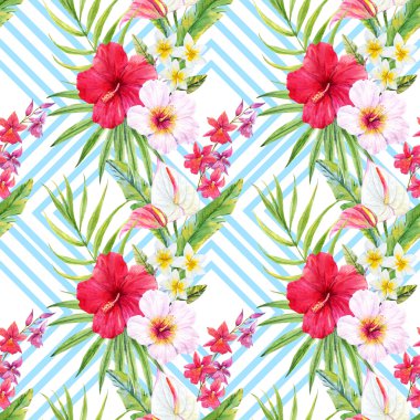 Tropikal suluboya desen