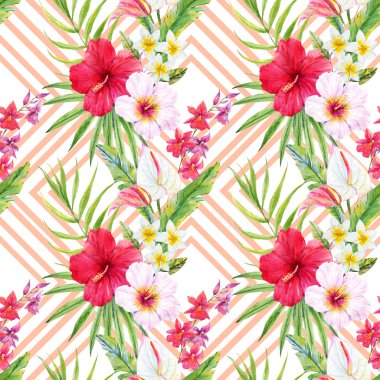 Tropikal suluboya desen