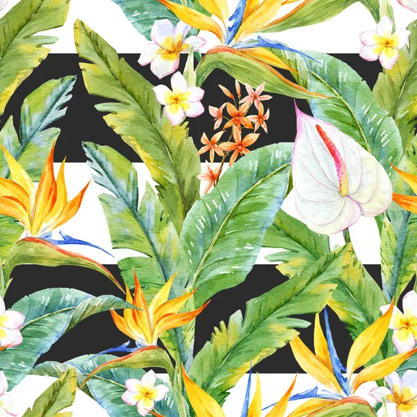 Tropical watercolor pattern — Stock Photo, Image