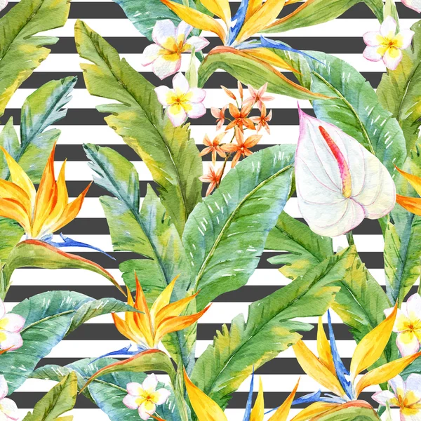 Tropical watercolor pattern — Stock Photo, Image